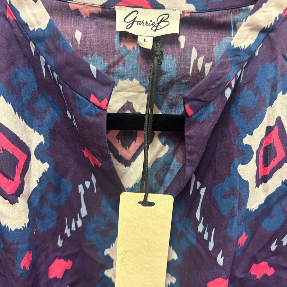 NWT Garrie B Multicolor Long Sleeve Dress Size L - Picture 4 of 4